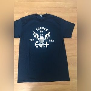 Navy Forged By The Sea TShirt Medium NEW